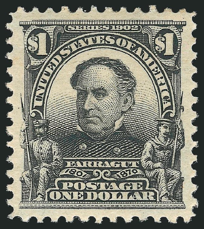 US Stamps Values Scott Catalogue # 311 - 1903 US$1.00 Farragut. Robert Siegel Auction Galleries, Sep 2009, Sale 976, Lot 1881