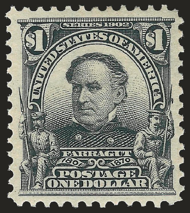 Cost of US Stamps Scott Catalog #311 - 1903 US$1.00 Farragut. Robert Siegel Auction Galleries, Apr 2010, Sale 984, Lot 751