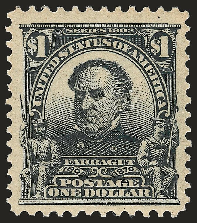 US Stamps Price Scott #311: 1903 US$1.00 Farragut. Robert Siegel Auction Galleries, Jun 2010, Sale 992, Lot 2401