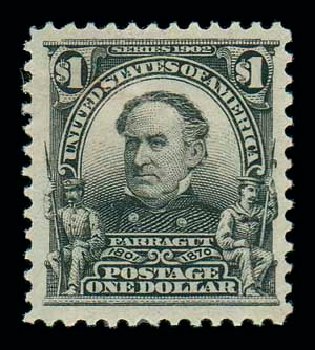 US Stamp Values Scott Cat. #311 - 1903 US$1.00 Farragut. Matthew Bennett International, Oct 2007, Sale 320, Lot 544