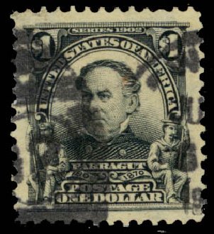 US Stamps Prices Scott Catalogue #311: US$1.00 1903 Farragut. Daniel Kelleher Auctions, May 2014, Sale 652, Lot 474