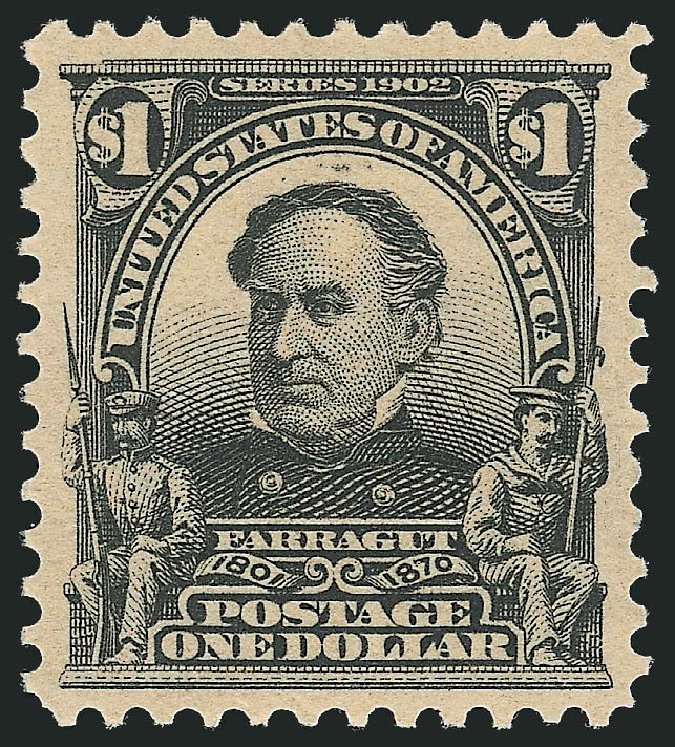 Values of US Stamp Scott #311: US$1.00 1903 Farragut. Robert Siegel Auction Galleries, Jun 2011, Sale 1011, Lot 674