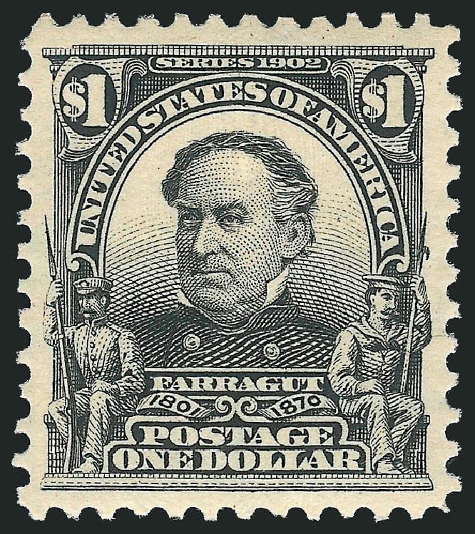 Cost of US Stamps Scott Catalogue # 311: US$1.00 1903 Farragut. Robert Siegel Auction Galleries, Feb 2015, Sale 1092, Lot 1264