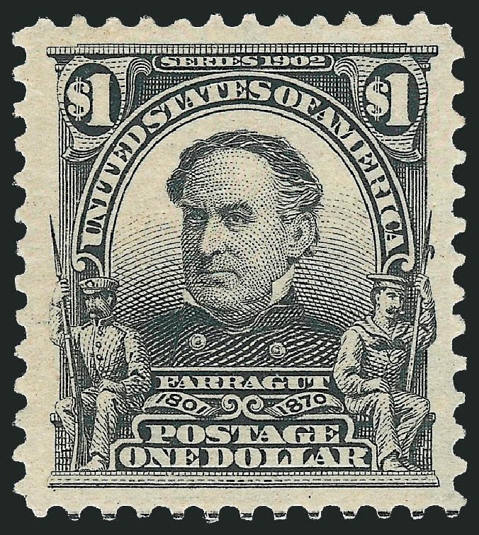 Price of US Stamp Scott Catalogue #311: US$1.00 1903 Farragut. Robert Siegel Auction Galleries, Jun 2009, Sale 975, Lot 1674