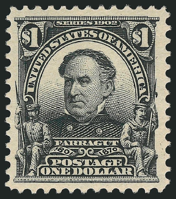 US Stamps Value Scott #311 - US$1.00 1903 Farragut. Robert Siegel Auction Galleries, Oct 2010, Sale 997, Lot 5854
