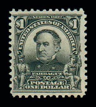 Values of US Stamp Scott Catalog # 311: US$1.00 1903 Farragut. Matthew Bennett International, Dec 2007, Sale 325, Lot 1935