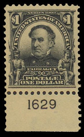 Costs of US Stamp Scott Catalog #311 - 1903 US$1.00 Farragut. Daniel Kelleher Auctions, Jun 2012, Sale 630, Lot 1715