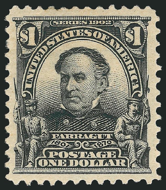 US Stamp Value Scott Catalog # 311 - US$1.00 1903 Farragut. Robert Siegel Auction Galleries, Dec 2011, Sale 1017, Lot 755