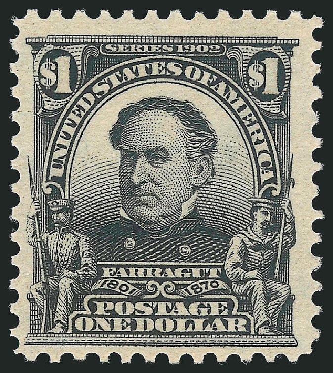 Value of US Stamps Scott Catalogue #311: US$1.00 1903 Farragut. Robert Siegel Auction Galleries, Dec 2012, Sale 1037, Lot 1965