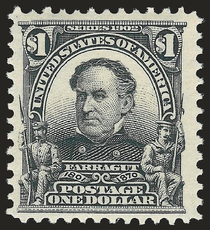 US Stamps Value Scott # 311 - US$1.00 1903 Farragut. Robert Siegel Auction Galleries, Jun 2009, Sale 975, Lot 1675