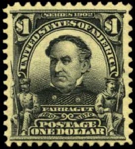 Value of US Stamps Scott # 311 - 1903 US$1.00 Farragut. Harmer-Schau Auction Galleries, Feb 2012, Sale 92, Lot 1082