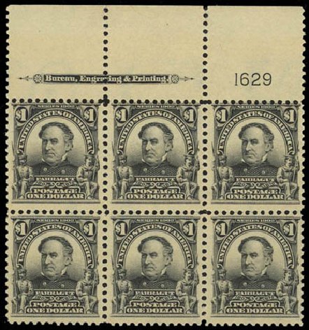 US Stamps Price Scott Catalog #311 - 1903 US$1.00 Farragut. Daniel Kelleher Auctions, Jul 2011, Sale 625, Lot 912