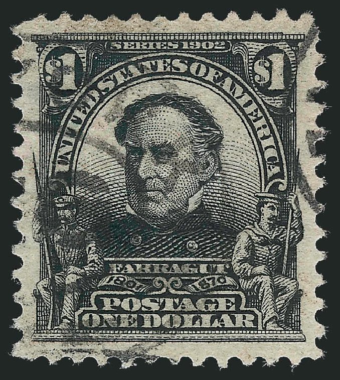 Values of US Stamp Scott #311: 1903 US$1.00 Farragut. Robert Siegel Auction Galleries, Mar 2012, Sale 1019, Lot 692