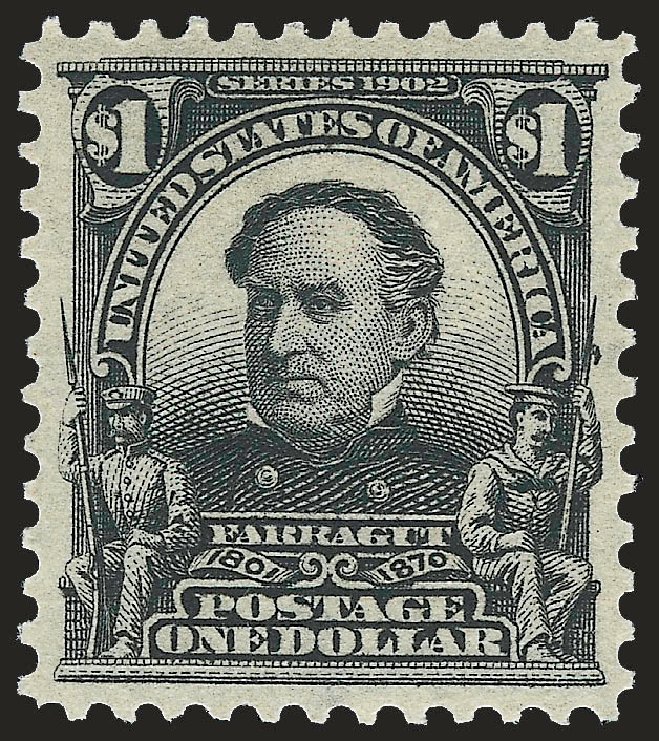 Value of US Stamps Scott Catalog # 311: 1903 US$1.00 Farragut. Robert Siegel Auction Galleries, Dec 2008, Sale 967, Lot 4512