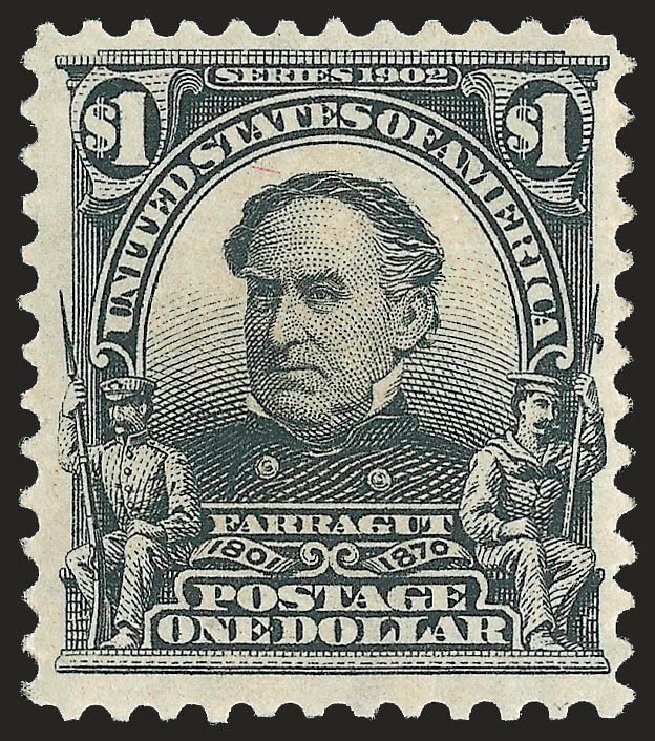 Price of US Stamp Scott #311 - US$1.00 1903 Farragut. Robert Siegel Auction Galleries, Apr 2009, Sale 972, Lot 3282
