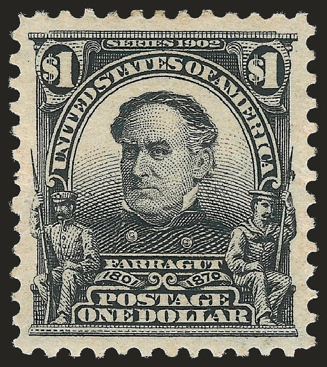 Values of US Stamp Scott Catalogue 311: US$1.00 1903 Farragut. Robert Siegel Auction Galleries, Dec 2009, Sale 982, Lot 5692