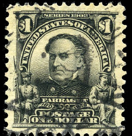 Price of US Stamps Scott Cat. 311 - 1903 US$1.00 Farragut. Matthew Bennett International, Sep 2011, Sale 338, Lot 1913