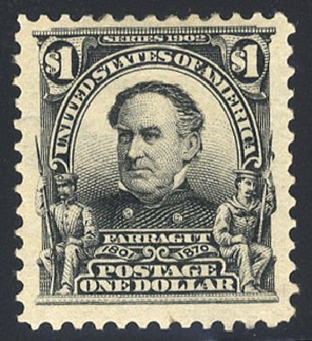 Costs of US Stamps Scott Cat. # 311: US$1.00 1903 Farragut. Cherrystone Auctions, Sep 2008, Sale 200809, Lot 23
