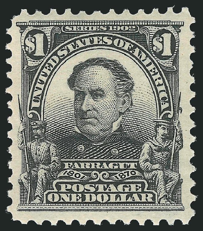 US Stamp Value Scott Catalogue # 311 - 1903 US$1.00 Farragut. Robert Siegel Auction Galleries, Feb 2015, Sale 1092, Lot 1263