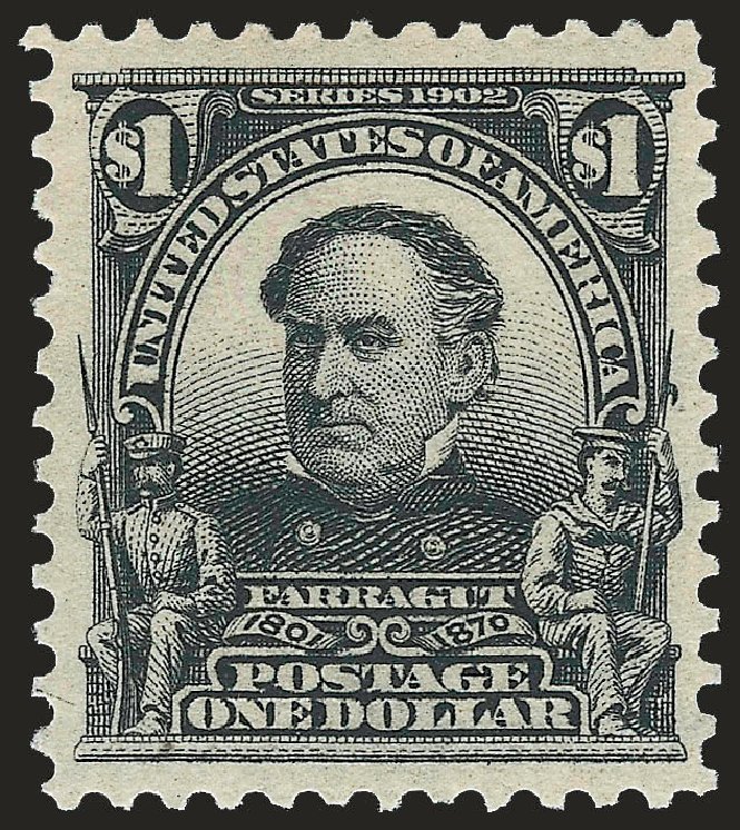 Costs of US Stamps Scott # 311: US$1.00 1903 Farragut. Robert Siegel Auction Galleries, Dec 2008, Sale 967, Lot 4513