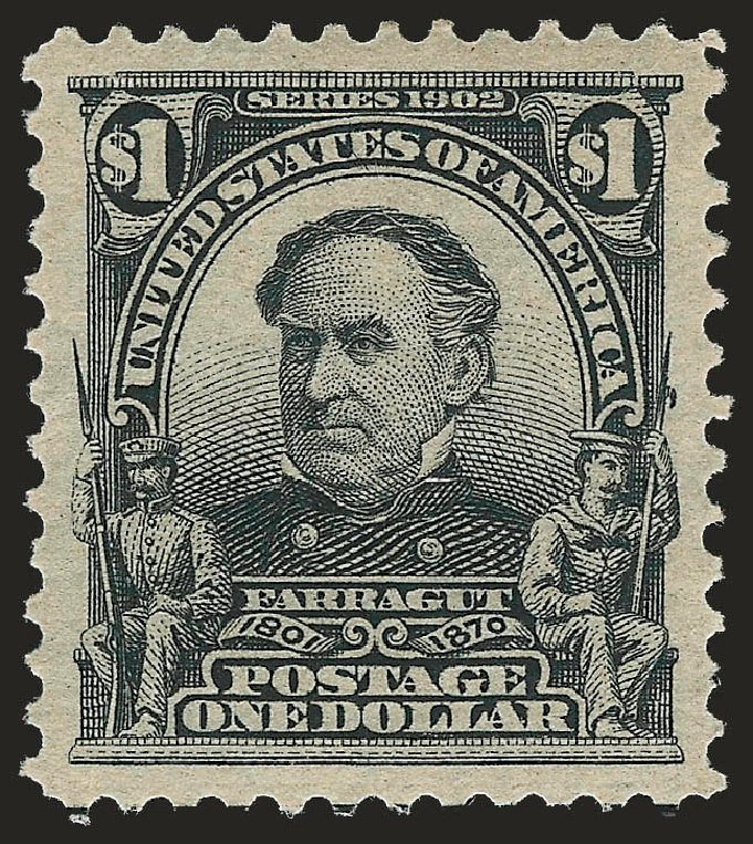 Costs of US Stamp Scott Cat. 311: 1903 US$1.00 Farragut. Robert Siegel Auction Galleries, Apr 2010, Sale 984, Lot 753