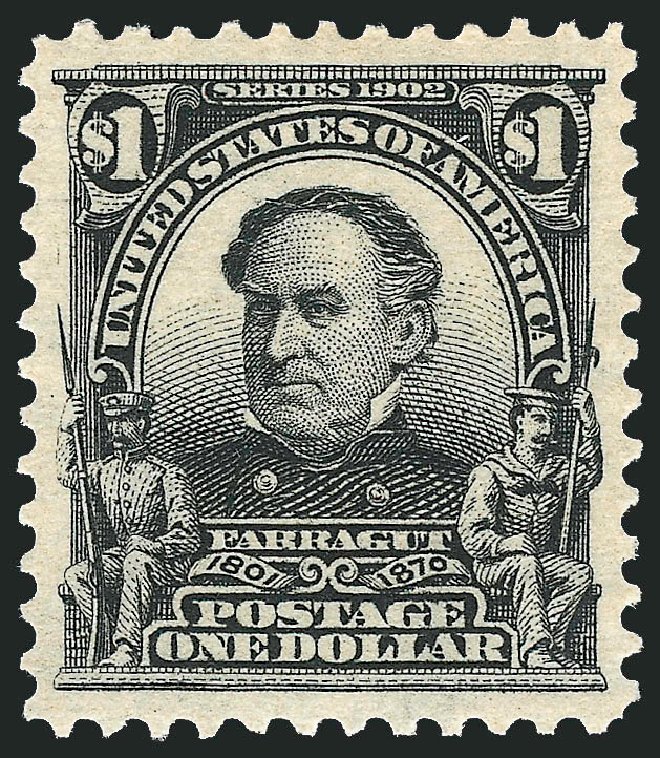 US Stamp Price Scott Cat. #311 - 1903 US$1.00 Farragut. Robert Siegel Auction Galleries, Oct 2010, Sale 997, Lot 5853