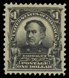 Costs of US Stamp Scott # 311 - US$1.00 1903 Farragut. Daniel Kelleher Auctions, Jun 2012, Sale 630, Lot 1716