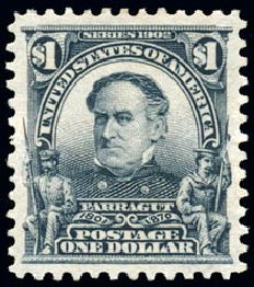 Value of US Stamps Scott Cat. #311 - 1903 US$1.00 Farragut. Schuyler J. Rumsey Philatelic Auctions, Apr 2015, Sale 60, Lot 2316