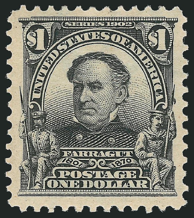 Costs of US Stamps Scott Catalog #311: US$1.00 1903 Farragut. Robert Siegel Auction Galleries, Oct 2011, Sale 1014, Lot 1736