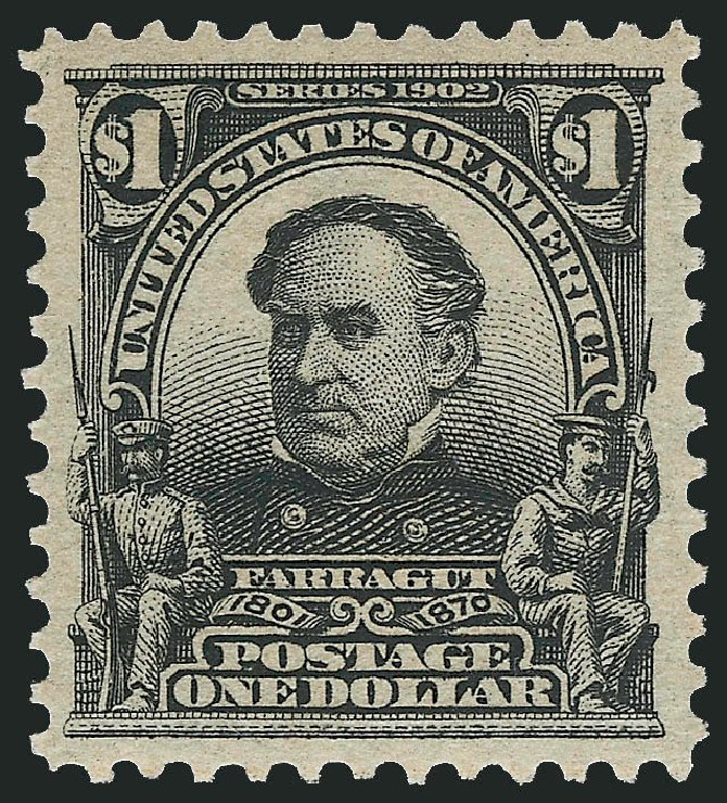Values of US Stamps Scott Catalogue #311: US$1.00 1903 Farragut. Robert Siegel Auction Galleries, Feb 2015, Sale 1093, Lot 26