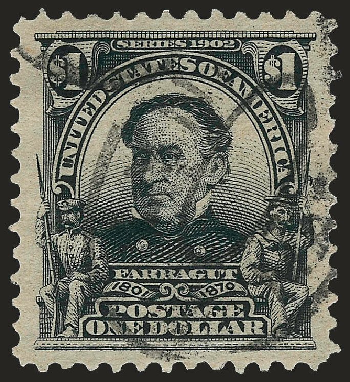 US Stamps Prices Scott Catalog #311: 1903 US$1.00 Farragut. Robert Siegel Auction Galleries, Dec 2008, Sale 967, Lot 4516