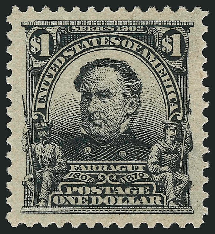 US Stamps Prices Scott Catalog 311 - US$1.00 1903 Farragut. Robert Siegel Auction Galleries, Sep 2009, Sale 976, Lot 1876
