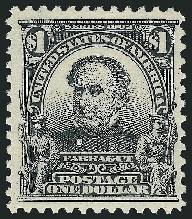 Costs of US Stamp Scott Catalog 311: 1903 US$1.00 Farragut. Robert Siegel Auction Galleries, Dec 2009, Sale 982, Lot 5696