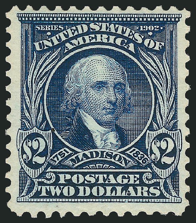 Cost of US Stamp Scott Catalogue #312 - US$2.00 1903 Madison. Robert Siegel Auction Galleries, Oct 2012, Sale 1033, Lot 4177