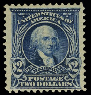 US Stamp Price Scott # 312 - 1903 US$2.00 Madison. H.R. Harmer, May 2014, Sale 3005, Lot 1239