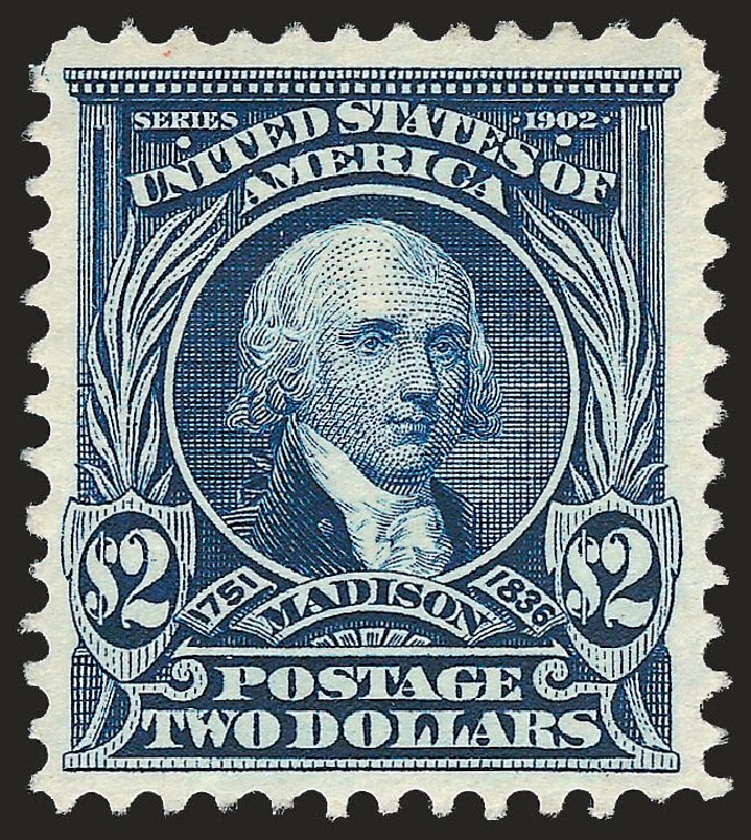 Values of US Stamps Scott # 312: 1903 US$2.00 Madison. Robert Siegel Auction Galleries, Dec 2008, Sale 967, Lot 4519
