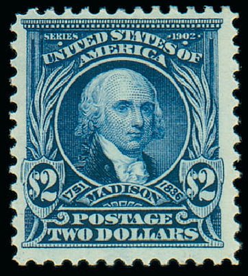 Value of US Stamp Scott #312: 1903 US$2.00 Madison. Matthew Bennett International, Jun 2008, Sale 328, Lot 851