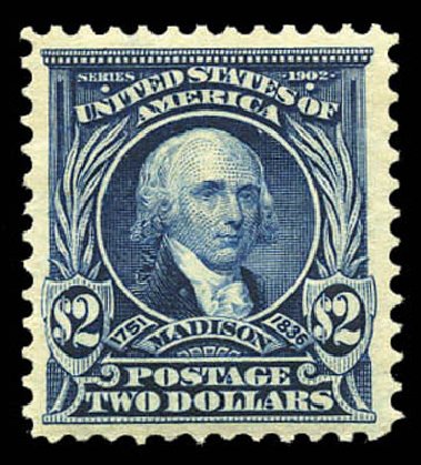 US Stamps Prices Scott #312: 1903 US$2.00 Madison. Matthew Bennett International, Mar 2011, Sale 337, Lot 2781