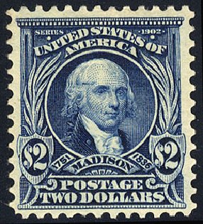US Stamp Prices Scott Cat. # 312 - 1903 US$2.00 Madison. Cherrystone Auctions, May 2008, Sale 200805, Lot 231