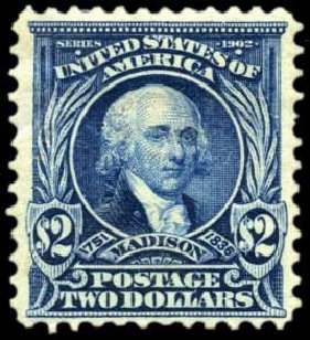 US Stamp Value Scott Cat. # 312: 1903 US$2.00 Madison. Harmer-Schau Auction Galleries, Oct 2010, Sale 87, Lot 261