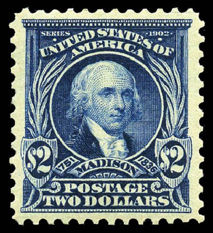 US Stamps Value Scott Cat. # 312: US$2.00 1903 Madison. Matthew Bennett International, Feb 2012, Sale 340, Lot 394