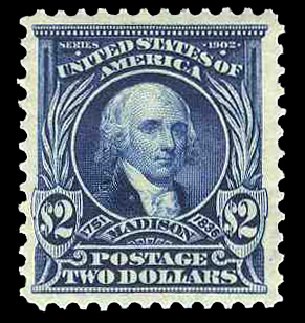 US Stamps Values Scott Catalog # 312 - 1903 US$2.00 Madison. Cherrystone Auctions, Jun 2011, Sale 201106, Lot 64