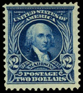 Costs of US Stamp Scott #312: US$2.00 1903 Madison. Daniel Kelleher Auctions, Apr 2013, Sale 636, Lot 284