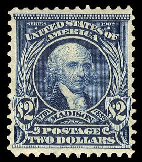 Cost of US Stamps Scott Catalogue #312: 1903 US$2.00 Madison. Cherrystone Auctions, Apr 2009, Sale 200904, Lot 65