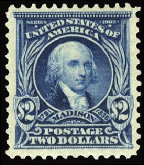 US Stamps Price Scott Cat. 312 - 1903 US$2.00 Madison. Cherrystone Auctions, Jun 2012, Sale 201206, Lot 115