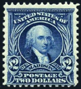 US Stamps Values Scott Catalog #312 - US$2.00 1903 Madison. Harmer-Schau Auction Galleries, Jul 2010, Sale 86, Lot 505