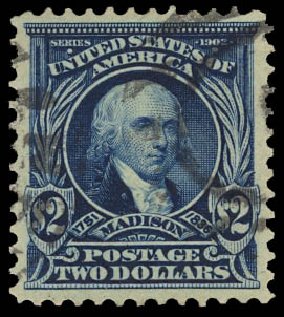 Price of US Stamp Scott Catalog # 312 - US$2.00 1903 Madison. Daniel Kelleher Auctions, Jan 2012, Sale 628, Lot 435