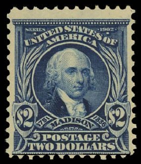 Prices of US Stamp Scott # 312: US$2.00 1903 Madison. Daniel Kelleher Auctions, Aug 2012, Sale 631, Lot 1065