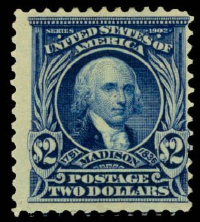 Costs of US Stamps Scott Cat. #312: US$2.00 1903 Madison. Daniel Kelleher Auctions, Jan 2015, Sale 663, Lot 1625