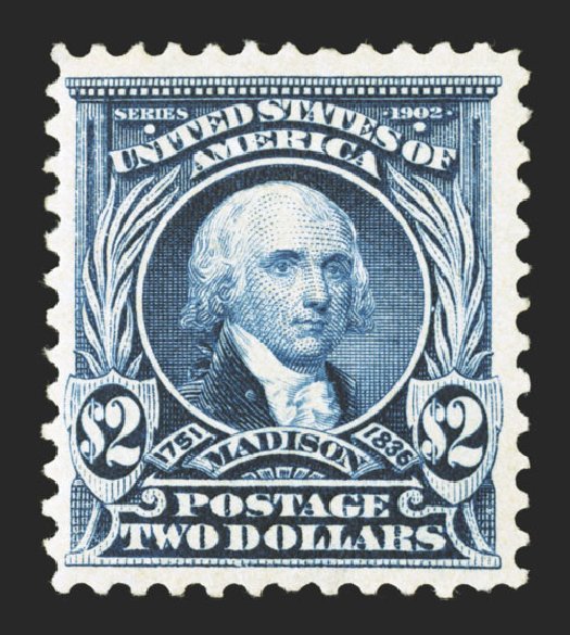Prices of US Stamps Scott 312: 1903 US$2.00 Madison. Spink Shreves Galleries, Jul 2012, Sale 140, Lot 215